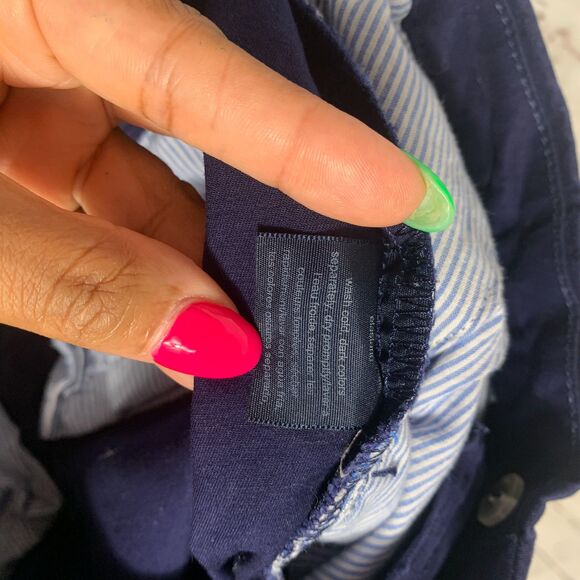 Tommy Hilfiger Navy Blue Slim Tapered Chino Pants Women’s 14 Office Casual - Picture 5 of 9